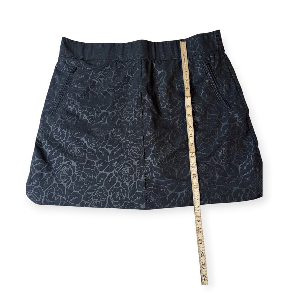Orvis Rose Embossed Pull On Travel Skort, Black, Women's XL